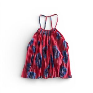 Kimchi Blue Red and Blue Floral Tank Top